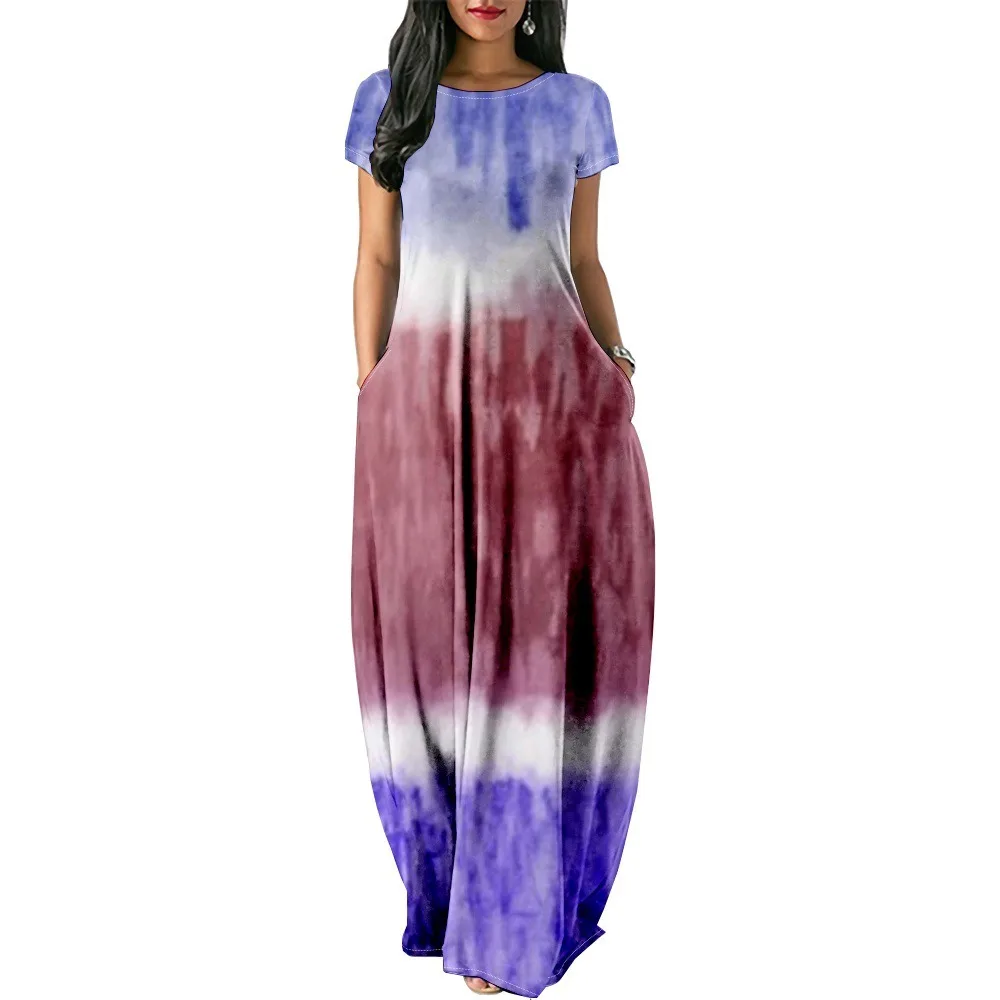 

Summer Dress Tie Dye Maxi Dress Beach Streetwear Women Y2k Dresses Luxury Stylish Party Robe Holiday Girl Elegant Vestidos