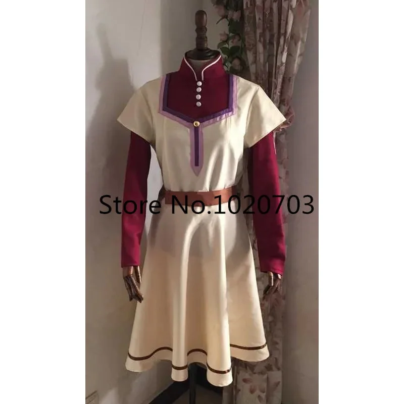 Akagami no Shirayukihime Shirayuki Dress Cosplay Costume From Snow White with the Red Hair