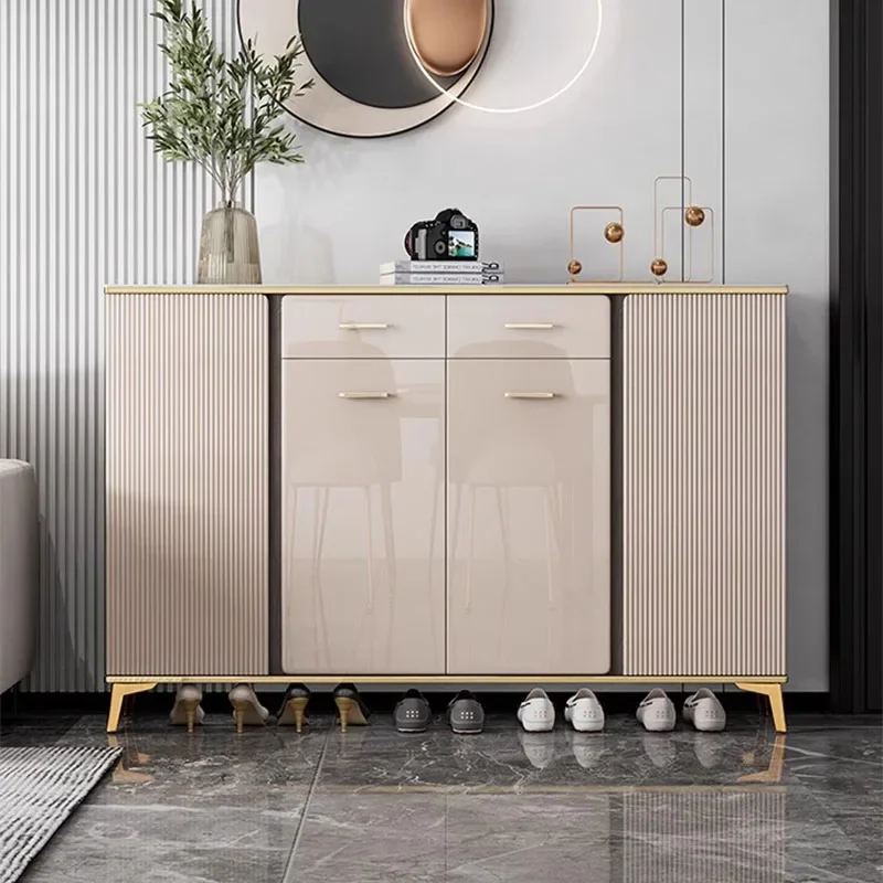 Pull Out Storage Shoe Cabinets Gold Modern Stylish Organizer White Shoe Cabinets Nordic Range Chaussure Furniture Living Room