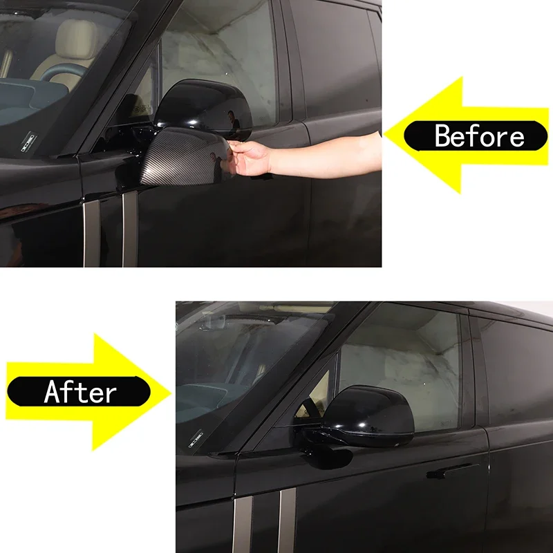 

ABS Carbon Fiber For Land Rover Range Rover Sport Vogue L460 2023+ Car Exterior Rear View Mirror Cover Sticker Car Accessories