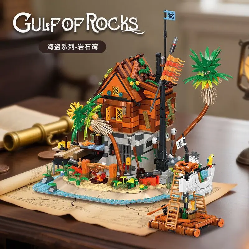 

JX59163 Rock Bay Educational Building Blocks Desktop Decoration Model Toy Birthday Gift 1487pcs