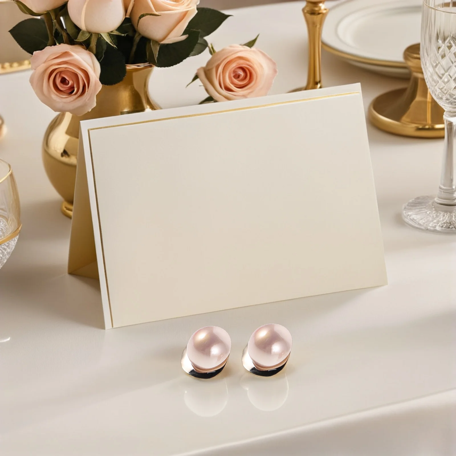 

1 Pair Large Faux Pearl Disc Stud Earrings Round Metal Statement Jewelry For Women Girls Boho Ear Studs Lightweight Elegant