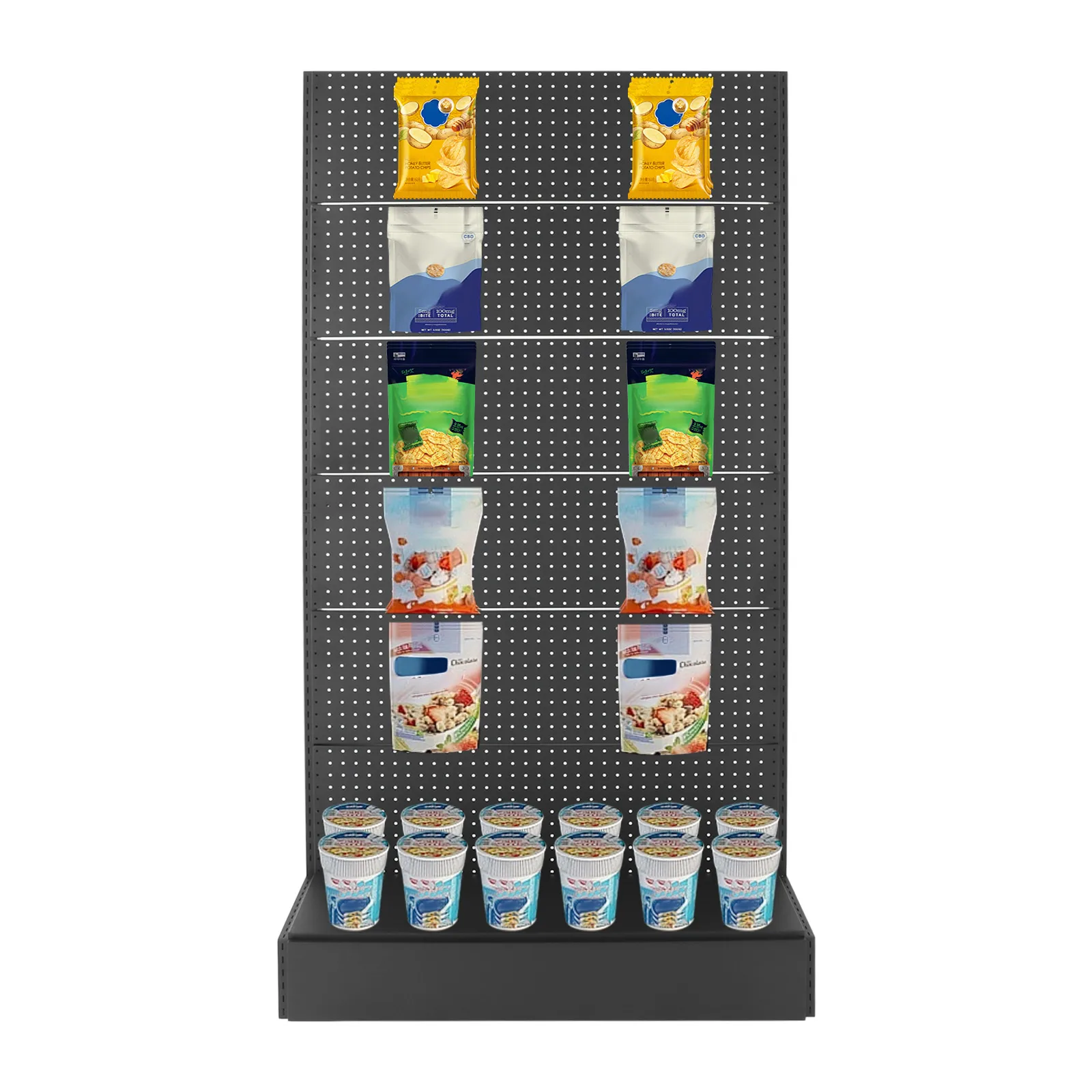 Peg Board Display Stand Retail Display Rack Holder with Hooks for Supermarkets, Retail Stores, Craft Stores, Homes, Offices, etc