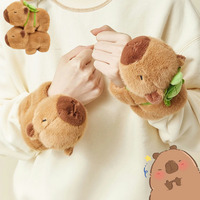 Kapibara Plush Doll Lying on The Hands of Kapi Bara Water Dolphin Doll Doll Doll Wrist Snap Ring Toys Plush Toys