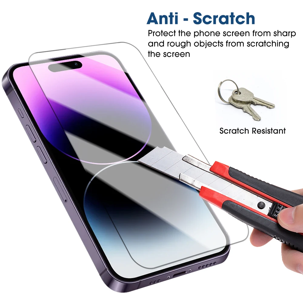 For iPhone 15 Pro/15Plus/15Pro Max iPhone15 HD Clear 3 Screen Protector with 3 Camera Lens Tempered Glass For iPhone 15Pro 6.1in