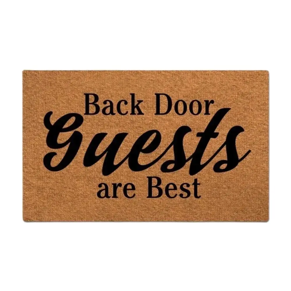 

Back Door Guests Are Best Door Mat,Non-Slip Rubber Floor Mat, Housewarming Welcome Mat for Outdoor Entryway, Kitchen Bath Rug