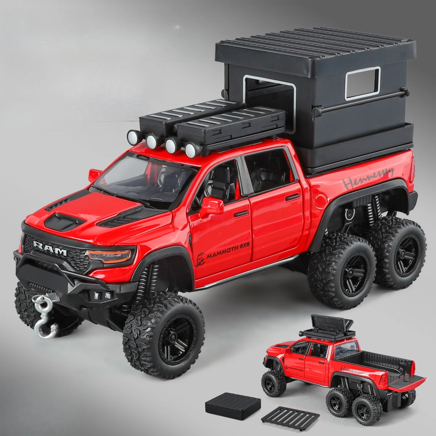 

Golden Car Will Send 1:32 Tyrannosaurus Rex 6X6 Alloy Off-road RV Model Toy Ornaments