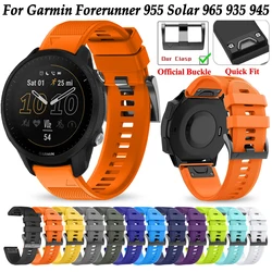 Correa Forerunner 955 Solar 965 935 945 QuickFit Watchband For Garmin Fenix 7 7X 6 6X Pro 5 5X Silicone 22/26mm Wristband Strap