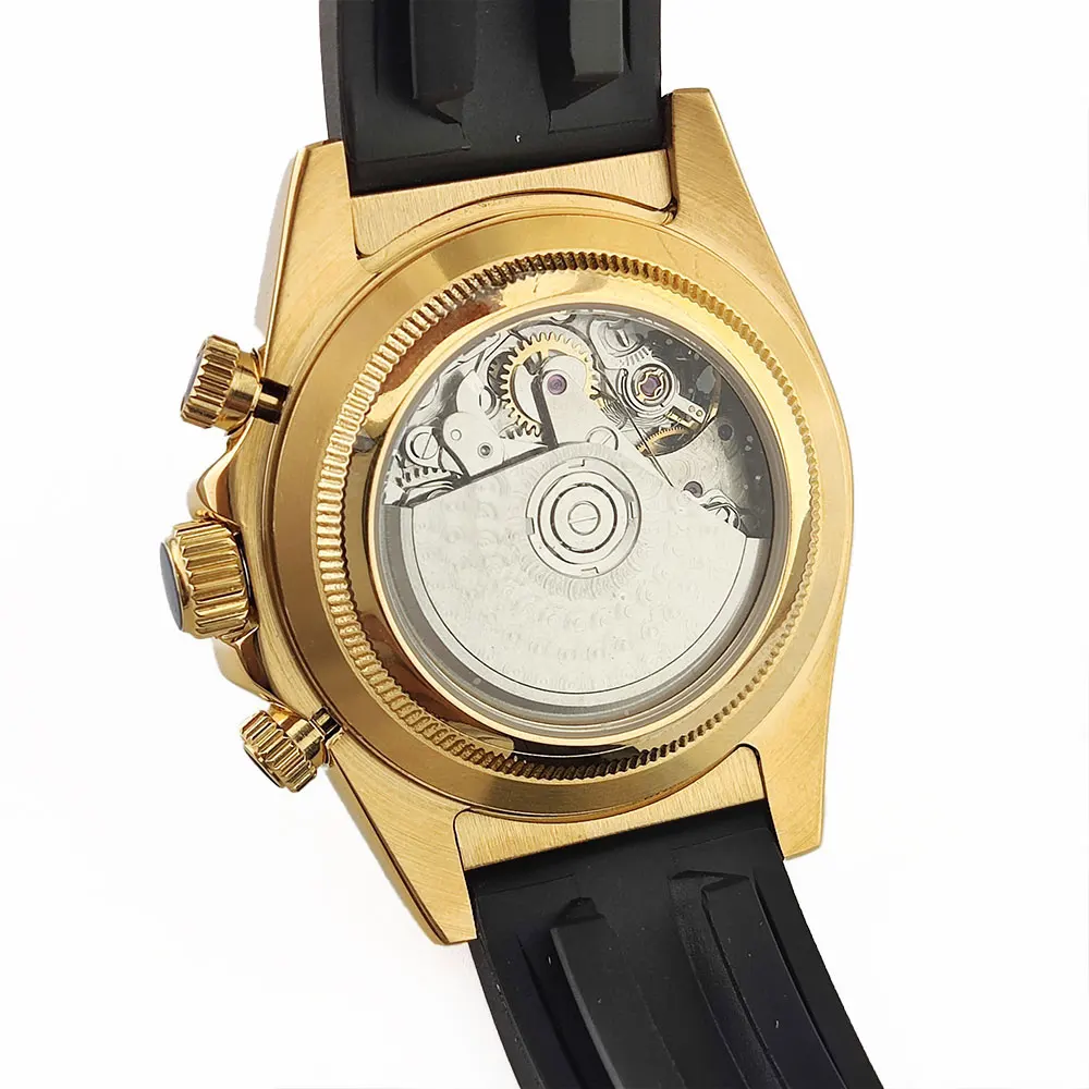 นาฬิกาหรูที่กําหนดเองทอง Chronograph Equation Racing Men นาฬิกากลไกอัตโนมัติกันน้ํา 10ATM Sapphire 4613 การเคลื่อนไหว