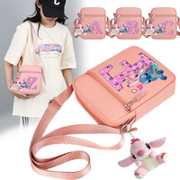 Lilo&Stitch Shoulder Bag Girls New Anime Letter A-Z Messenger Pouch Women Outdoor Sport Travel Wallet Fashion Gift Hot Sales