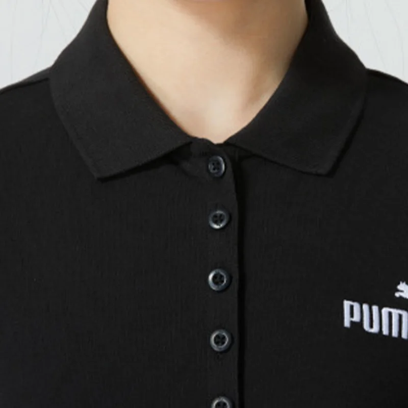 Puma  2026 Spring New Arrival Black Women's Casual Comfortable Breathable Short Sleeve Polo Shirt  Free Shipping 630564-01