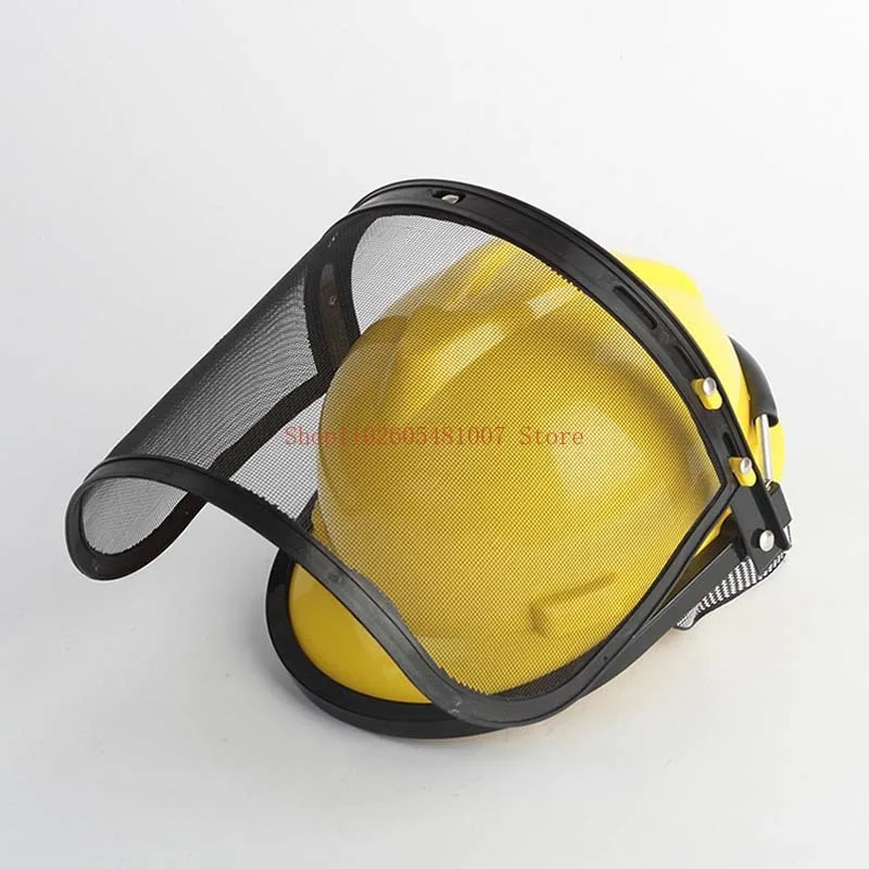 Mower Protective Mask Steel Wire Mesh Helmet Safety Helmet Lawn Mower Garden Use For Lawn Mower Forestry Protection