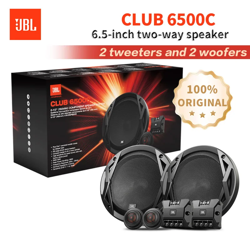 JBL altavoz de Audio para coche puerta 6,5 pulgadas de alta potencia CLUB6500C altavoz agudos medio subwoofer altavoz Subwoofer estéreo envolvente