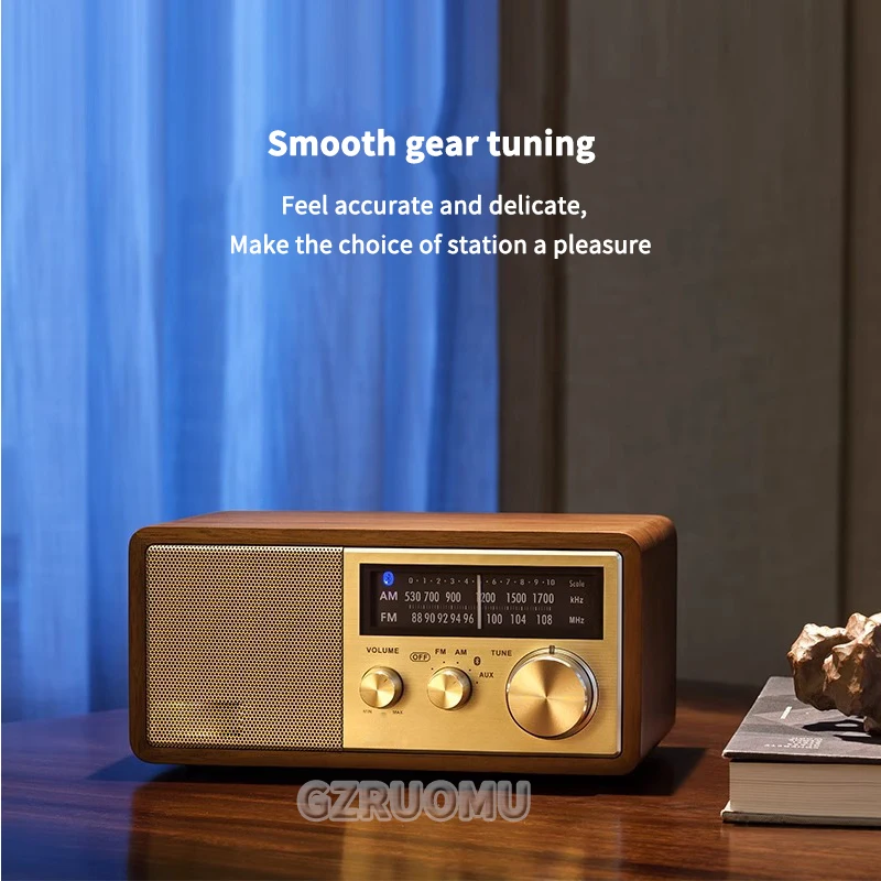 Bluetooth Speaker Bluetooth Sound Retro Classic Speaker Retro Radio Wireless Bluetooth 5.1 Wooden Portable Subwoofer