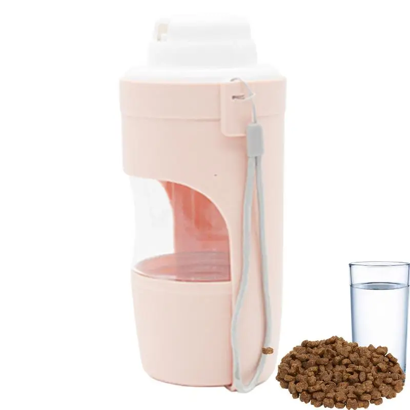 Water And Food Dispenser For Dogs Leakproof Pet Water Dispenser Feeder Dog Water Bottle With Food Container Dog Water Bowl