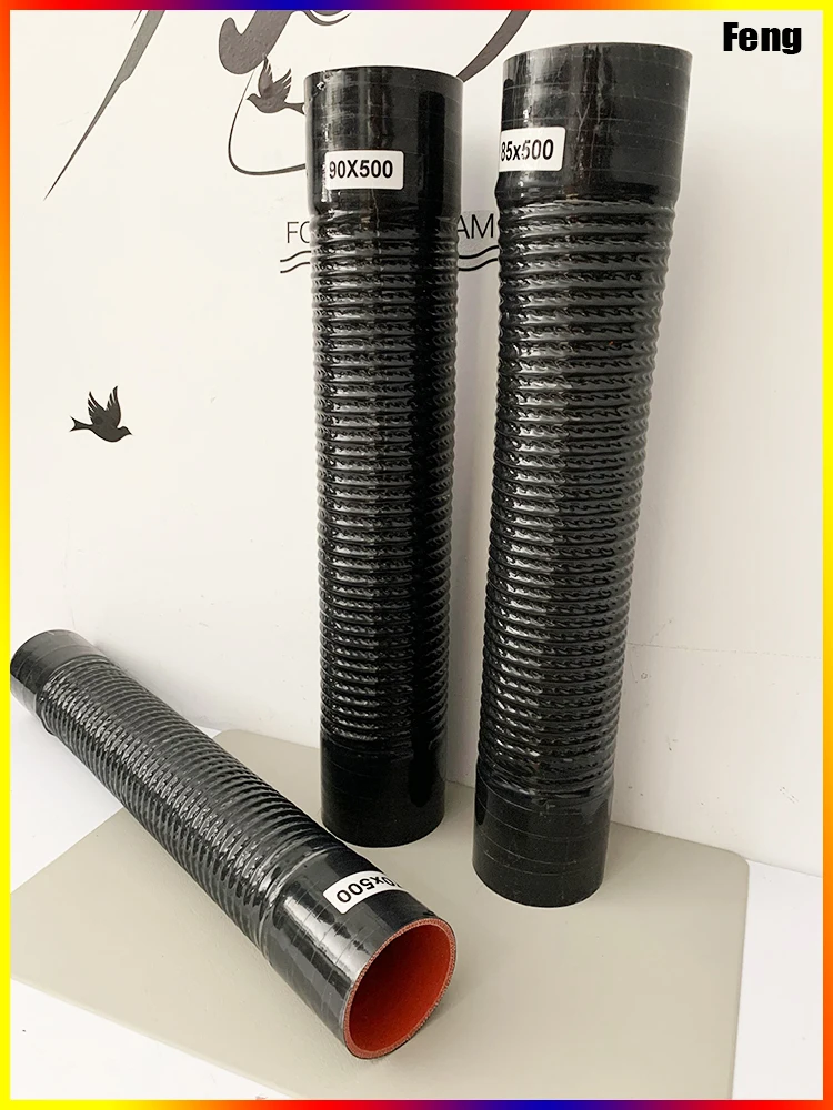 Universal Length 500mm Silicone Flexible Hose and 2Clamps ID30-1000mm  Air Intake Pipe Radiator Tube High Pressure Temperature R
