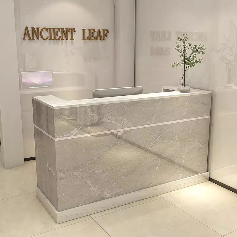 

Hair Salon Luxury Reception Desk Counter Decorations Beauty Modern Office Reception Desk Counter Cashier Commercial Furniture