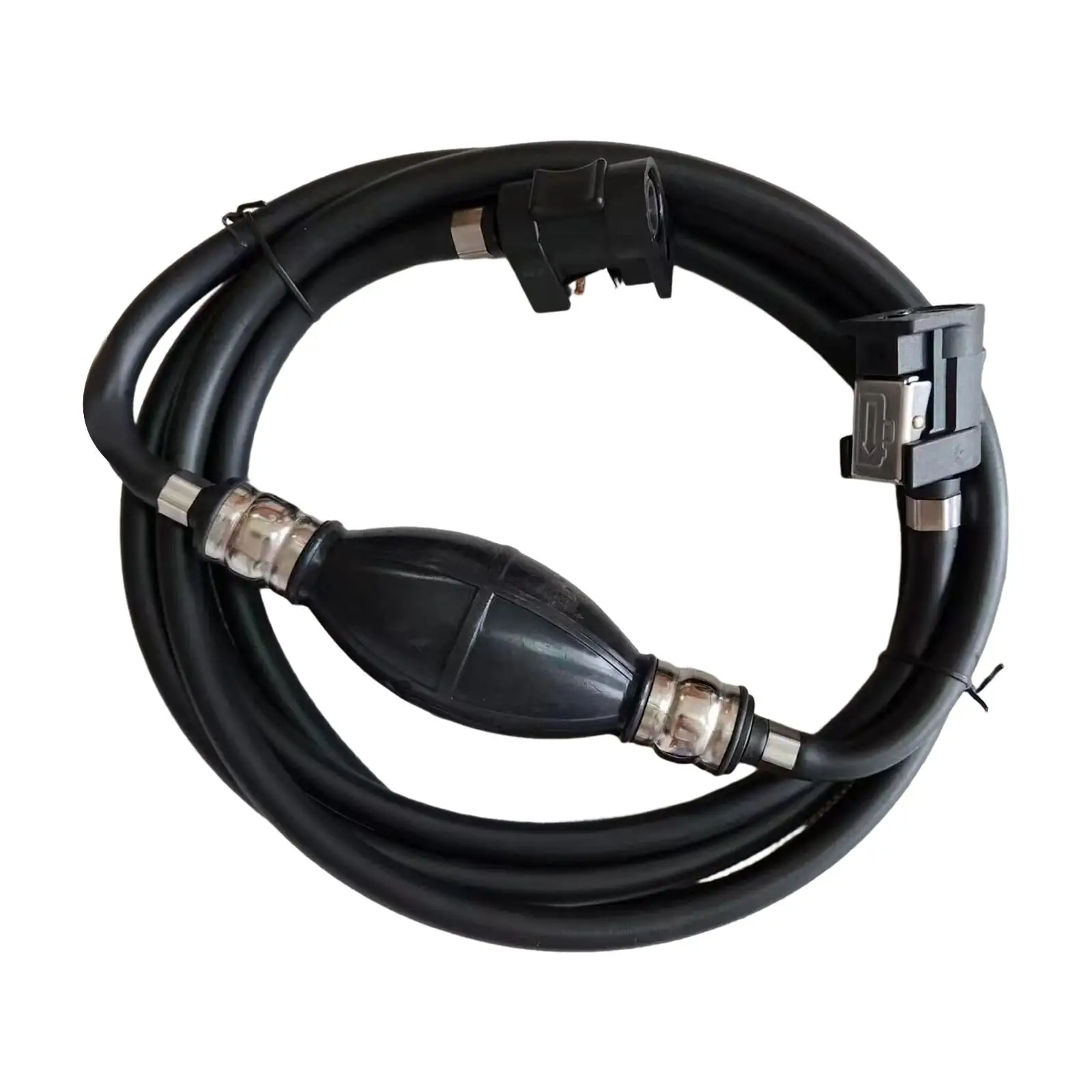 Outboard Fuel Line Rubber 3Meter Long with Primer Bulb Connector Replacement Steel Hose Clamps for Yamaha Outboard Motor