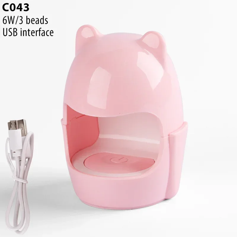 Kleine draagbare huishoudelijke nagellaklijm baklampdroger, sneldrogend, geen zwarte handen, mini-nagellamp