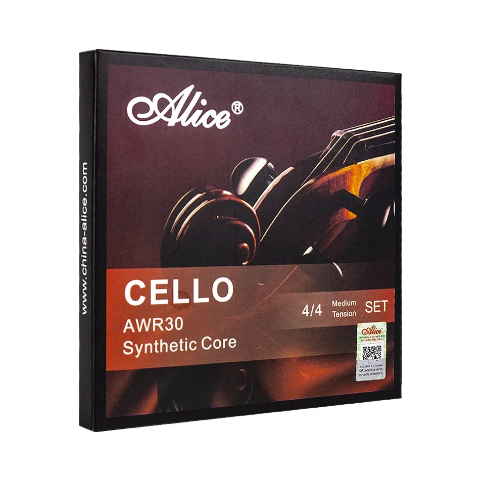 

Alice AWR30 Cello Strings Ni-Cr Winding and Multifilament Synthetic Nylon Core For 4/4 Cello Performance Using Cello Strings