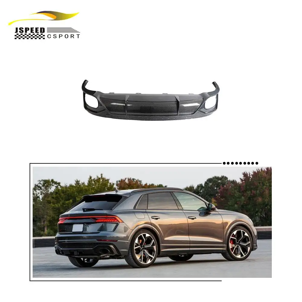 

Подходит для Audi RSQ8 4-дверный 2021, сменный диффузор заднего бампера из углеродного волокна