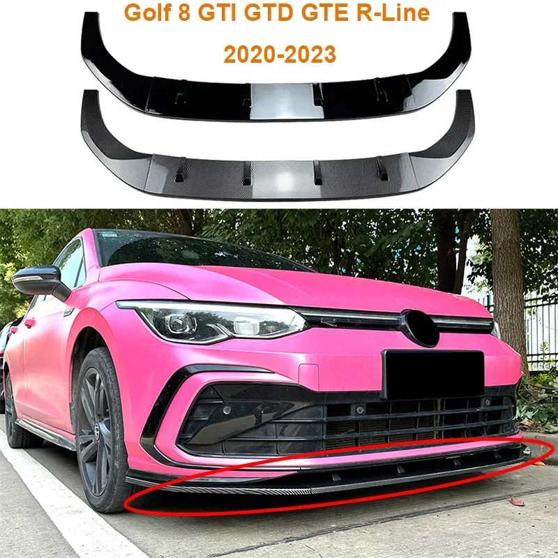 

Новый! Для VW Golf MK8 3 шт. Maxton Style под передним бампером, спойлер, сплиттер Golf 8 GTI GTD GTE R-Line 2020-2023 Bodykits Tuni