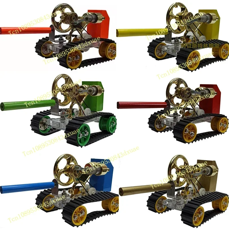 

TANK66 Stirling Engine Tank Model with Various Colors Available Thermal Energy Car Micro Generator Steam Engine Model Toy Gift