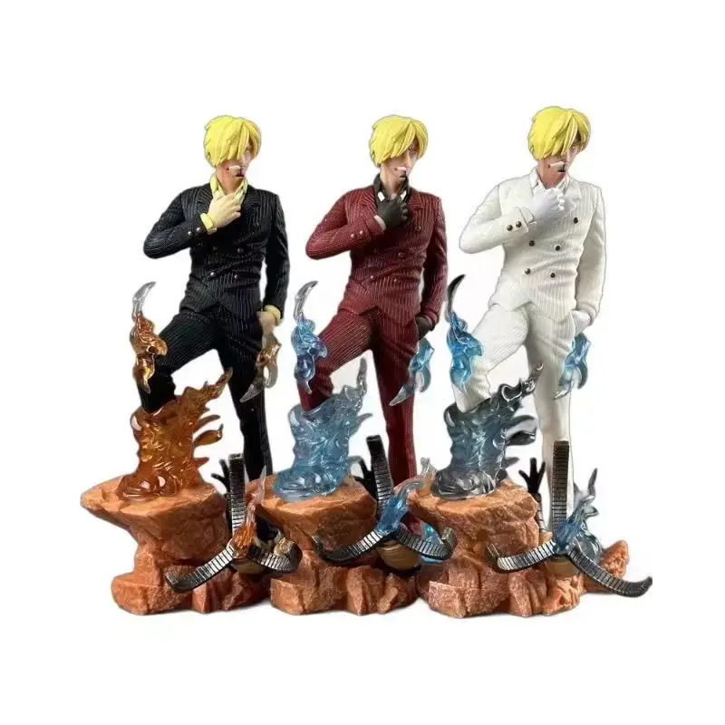 22cm anime uma peça asas gêmeas sanji três cores gk figuras estátua estatueta de pvc modelo boneca decoração coleção brinquedos presentes