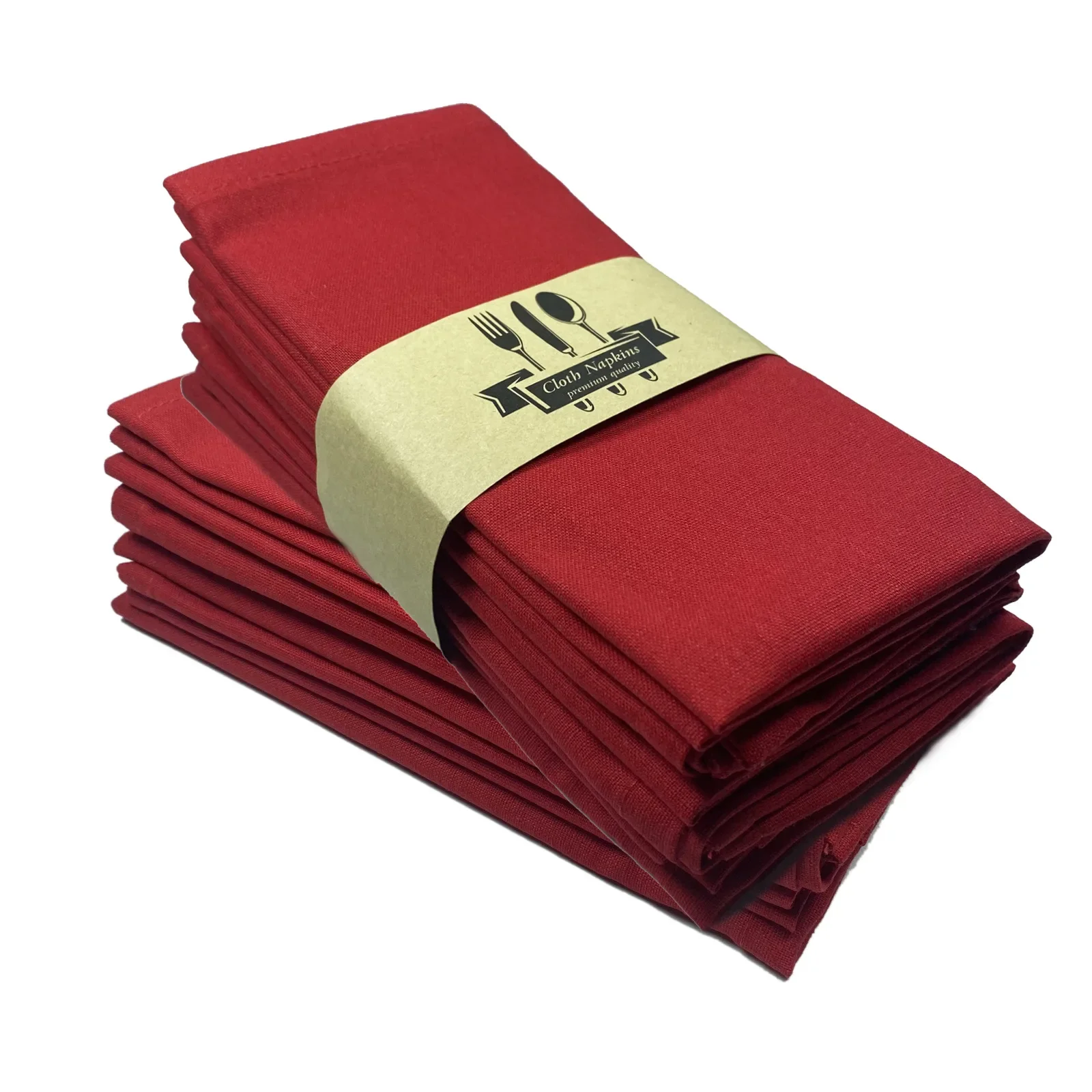 4PCS Solid Color Linen Table Napkins 40x40cm Cocktails Cloth Napkins Washable Reusable Table Dinner Napkins for Wedding Party