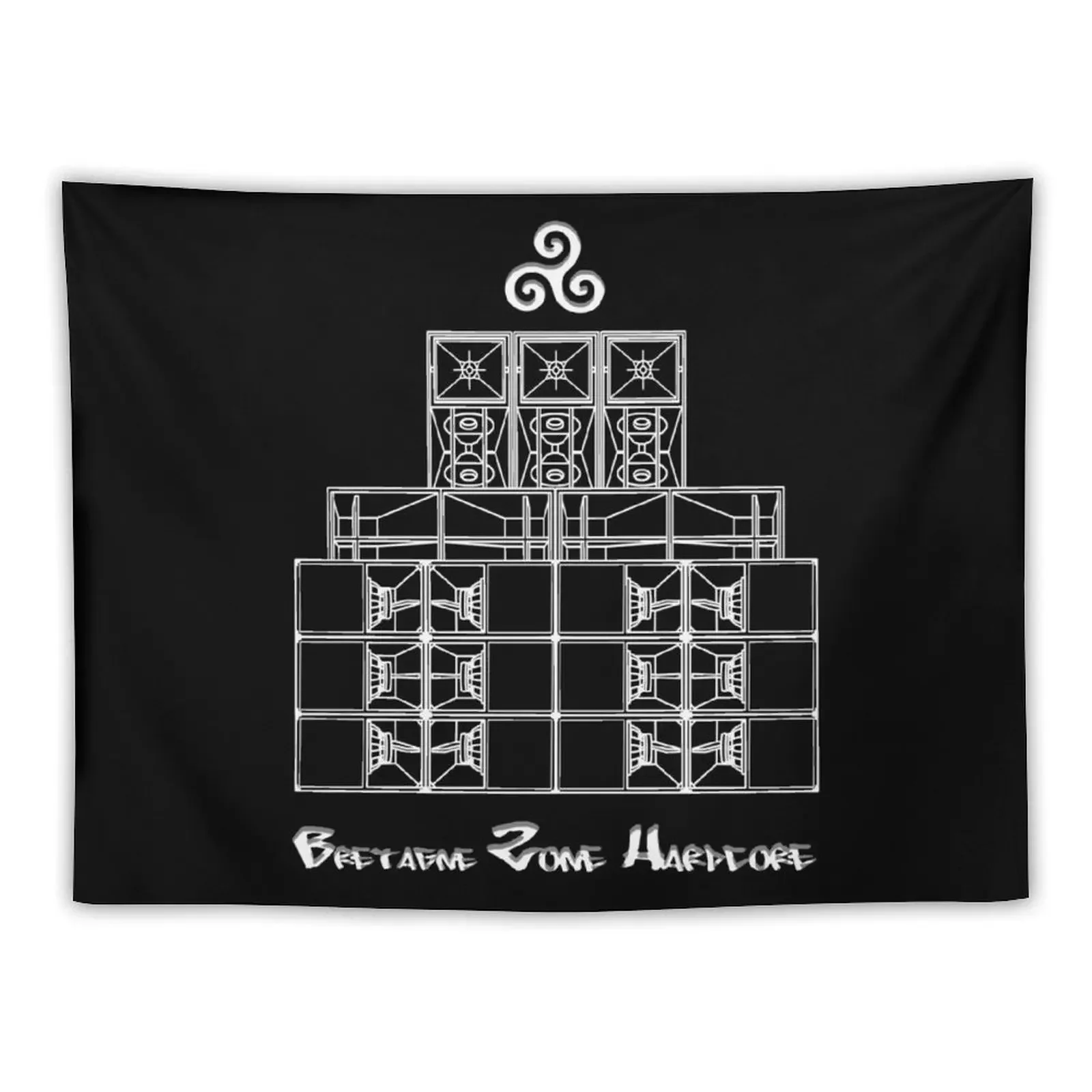 BZH Bretagne Zone Hardcore Tapestry Wall Mural Wall Decor Tapestry