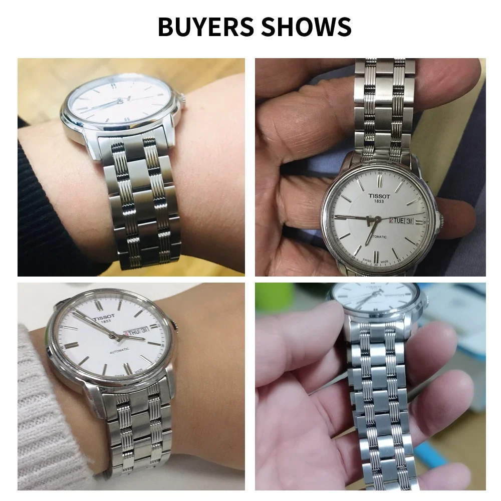 Bracciale per orologio per Tissot 1853 T065 430A Hengyi Starfish Series Accessori per orologi Cinturino a catena Cinturino per orologio in acciaio inossidabile da 19 mm