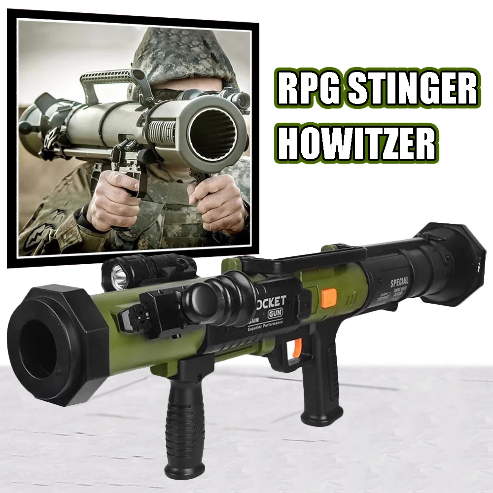 

RPG Stinger Howitzer Manual Foam Dart Blaster Пластиковый набор игрушек для ракетницы Игрушка-базука для ролевых игр Для детей Новые игрушки