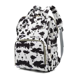 Cow Spots Print Diaper Bag Backpack Maternity Baby Changing Bag Large Capacity Backpacks Nursing Handbag