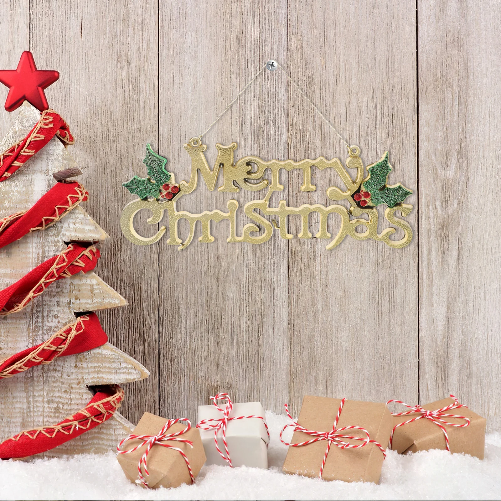 

Plaque Christmas Card Xmas Ornaments Decoration Hanging Plaques Merry Letter Sign