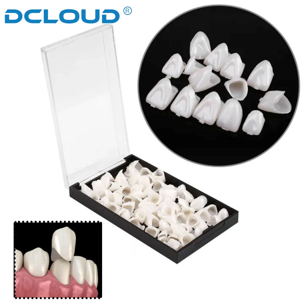 DCLOUD 1Box Dental Crowns Resin Porcelain Temporary Teeth Crown Teeth Whitening Anterior Posterior Crown Tooth Veneers Oral Care