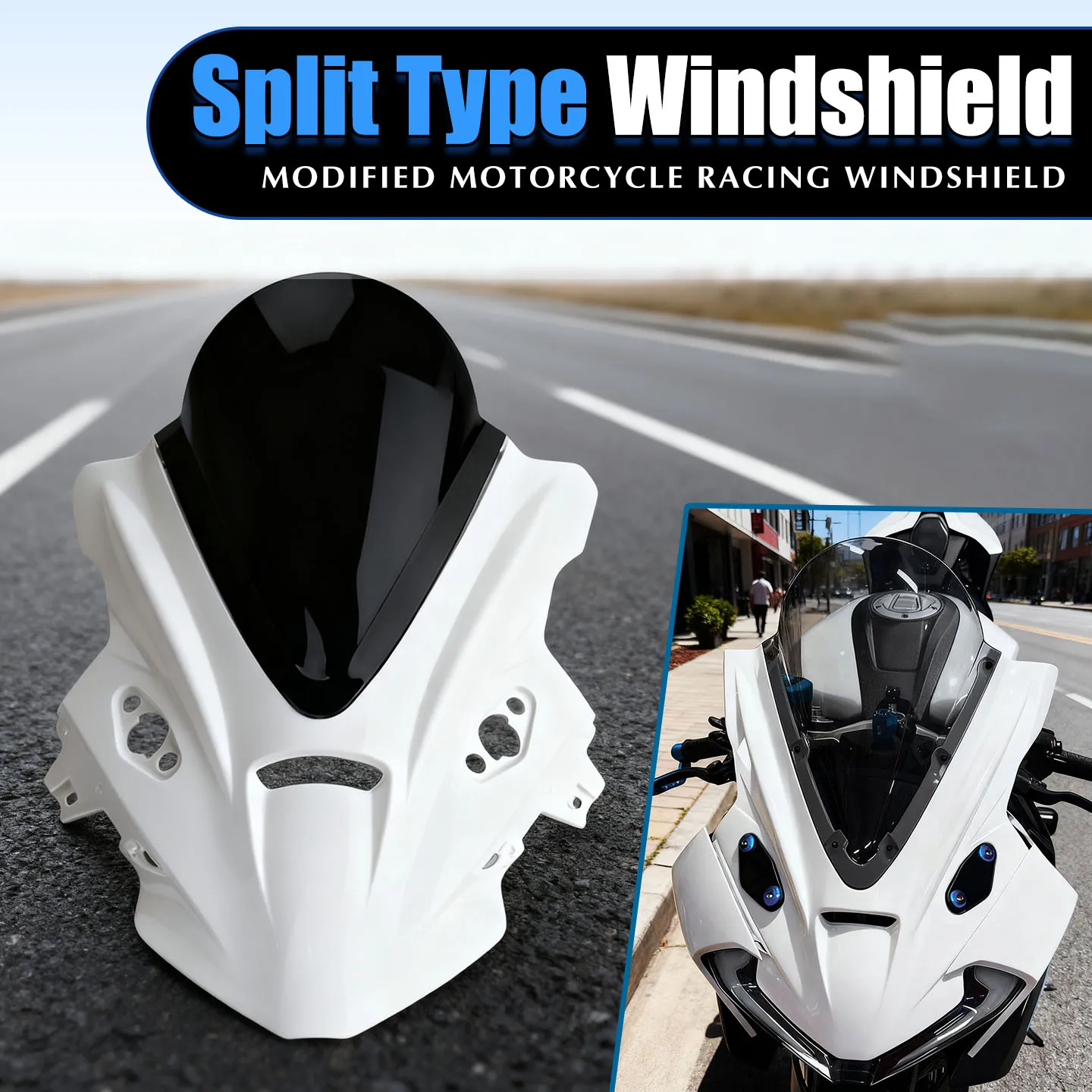 Motorrad Split Typ Racing Sport Frontscheibe windschutzscheibe Verkleidung Windschutzscheibe Für 675 SR-R 675 SR 675 SR
