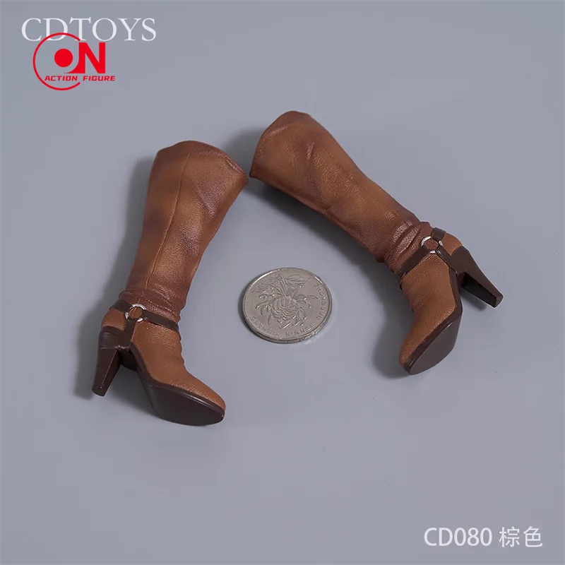 cdtoys CD080 1/6 مقياس الإناث أحذية طويلة جوفاء الأحذية نموذج صالح 12 ''أنثى الجندي عمل الشكل دمى الجسم