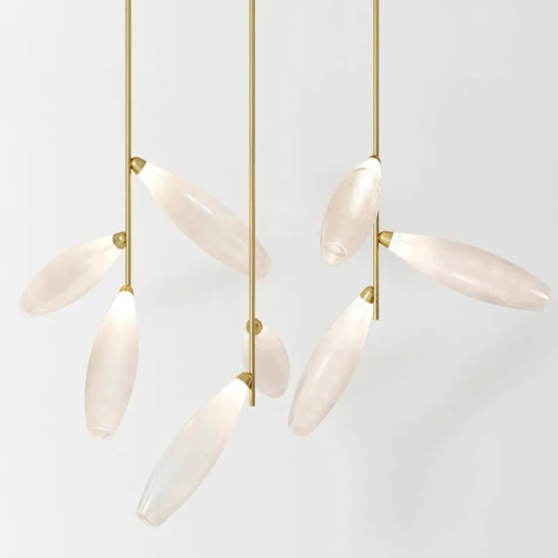 

New Design Pendant Light Gold Luxury Dining Room Pendant Light Modern Art Decor Glass Chandelier for Villa Bar Kitchen