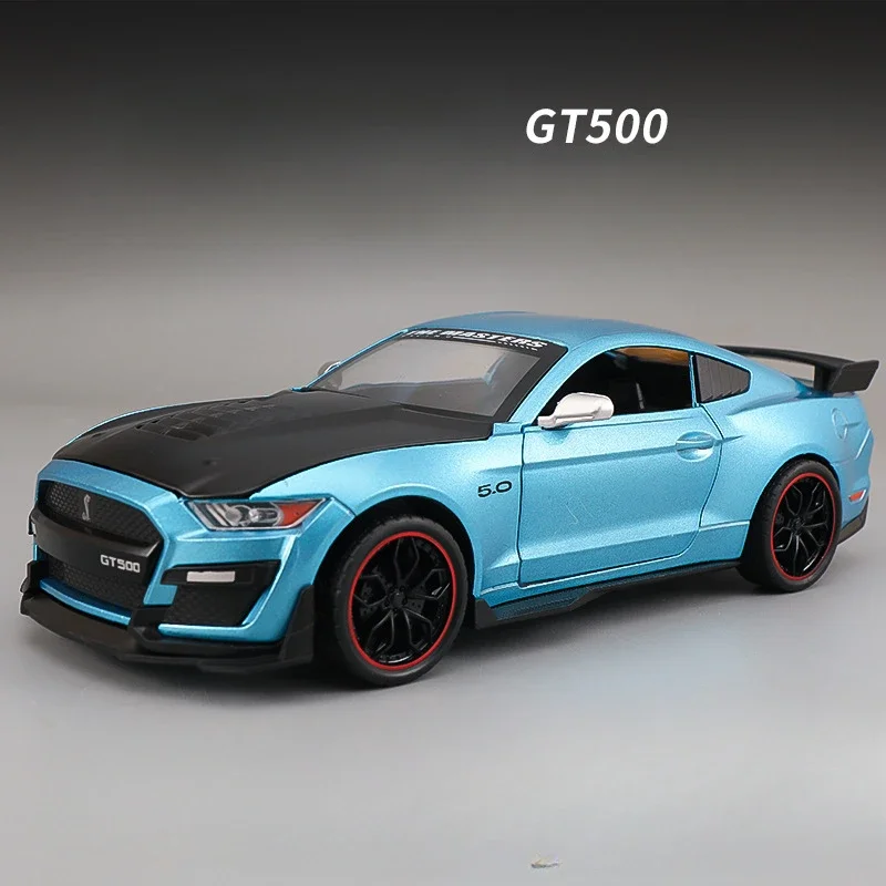 Mustang Viper GT500 Alloy Car Model Collection Simulation 1:24 Ford Diecast Metal Miniature Voiture Children Boy Toy Vehicles