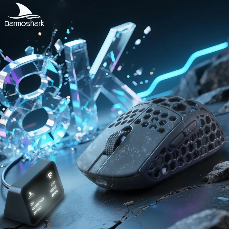 

Darmoshark M5Air 8K Wireless Mouse PAW3950 N52840 30KDPI Gaming Mice 30g Lightweight Forged Carbon Fiber For Computer Laptop PC