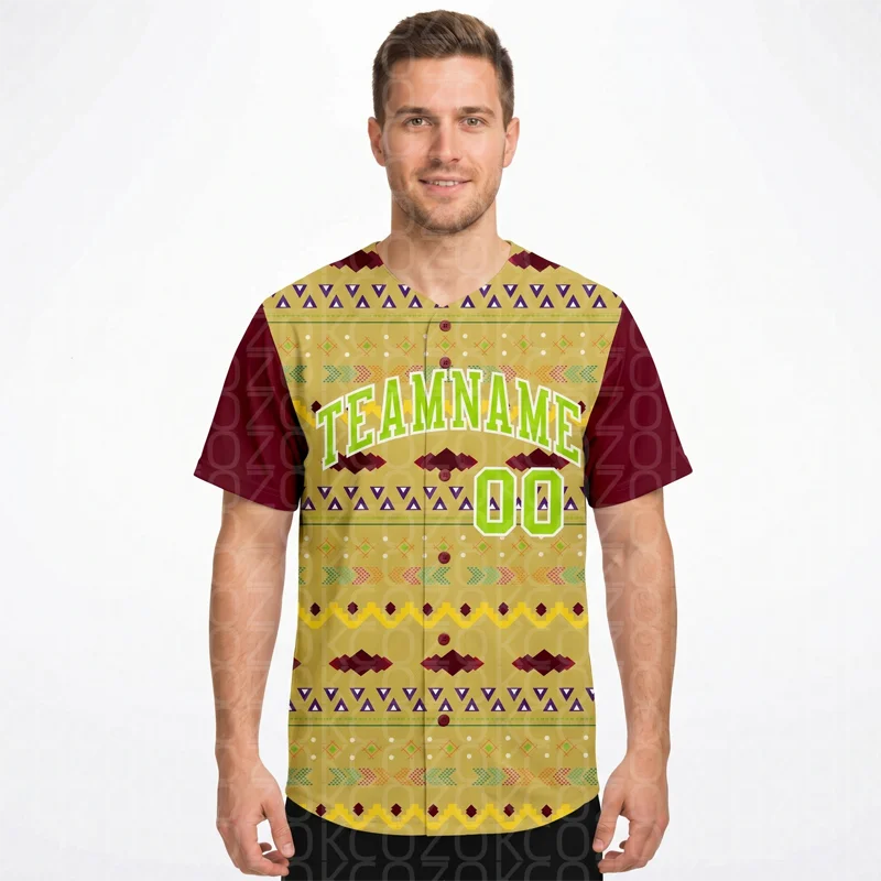 

Mix Pattern Print Baseball Jersey Men Women Short Sleeve Shirt 3D Printed Shirt Team Shirts Hip Hop Unisex Tops