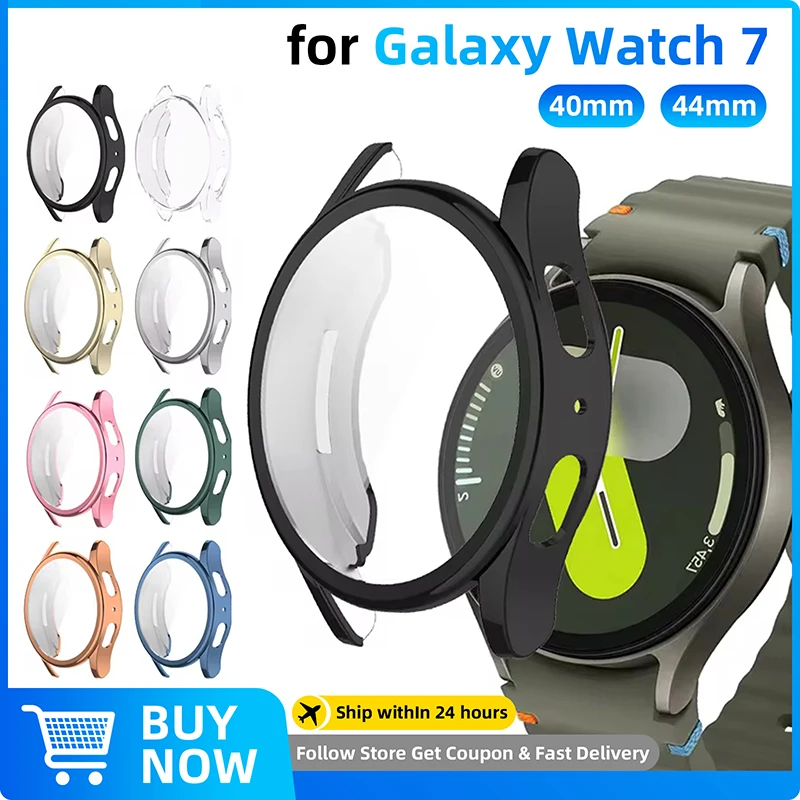 

Чехол для часов Samsung Galaxy Watch 7, 40 мм, 44 мм, Защитная пленка для экрана, универсальный бампер из ТПУ, защитный чехол для Watch 7, чехол
