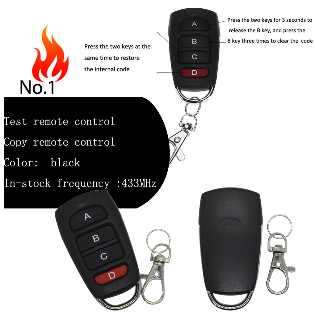 copy 433,92 MHz  button remote gating, garage door,  Top 434NA/ 432NA/ 432EE/ 432A/ 434A/ 432EV/ 432S/ 434EE/ 434EV/