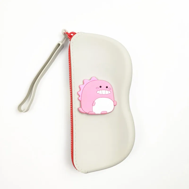 2025년 신상 귀여운 작은 공룡 실리콘 방수 안경 가방 잡화 화장품 파우치 여성 남성 선물용