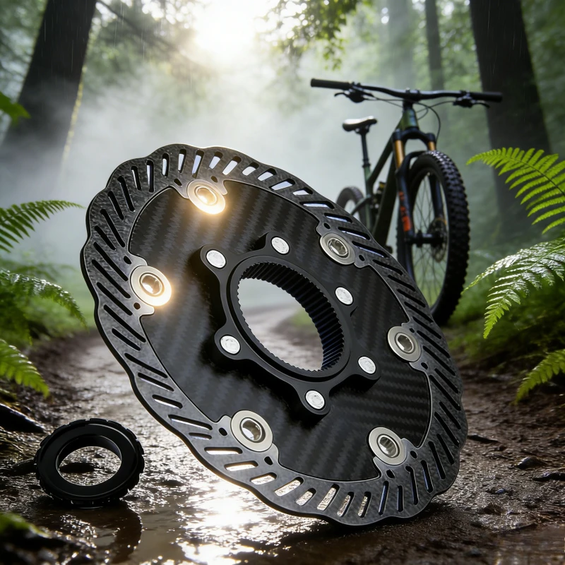 

Тормозной диск из углеродного волокна 140/160 мм | Плавающий велосипедный кронштейн на 6 болтов/Centerlock для MTB/шоссейных велосипедов