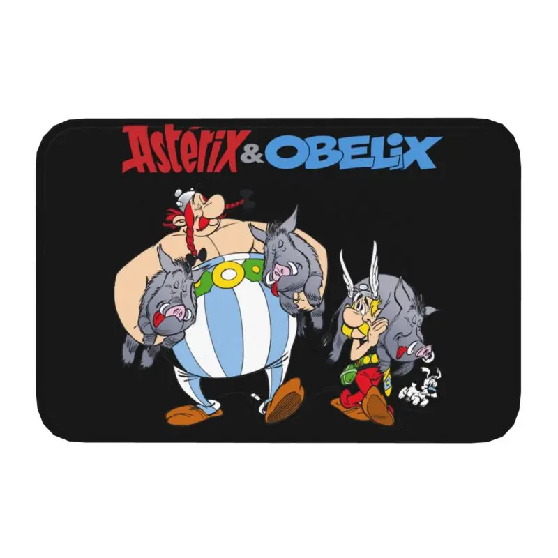 Asterix And Obelix Hunting Doormat Anti-Slip Bath Kitchen Mat Living Room Door Floor Entrance Carpet Rug