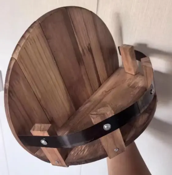 عيد الميلاد خشبية الحائط النبيذ الوقوف المكرر الرجعية جولة زجاجة النبيذ عرض موقف #6