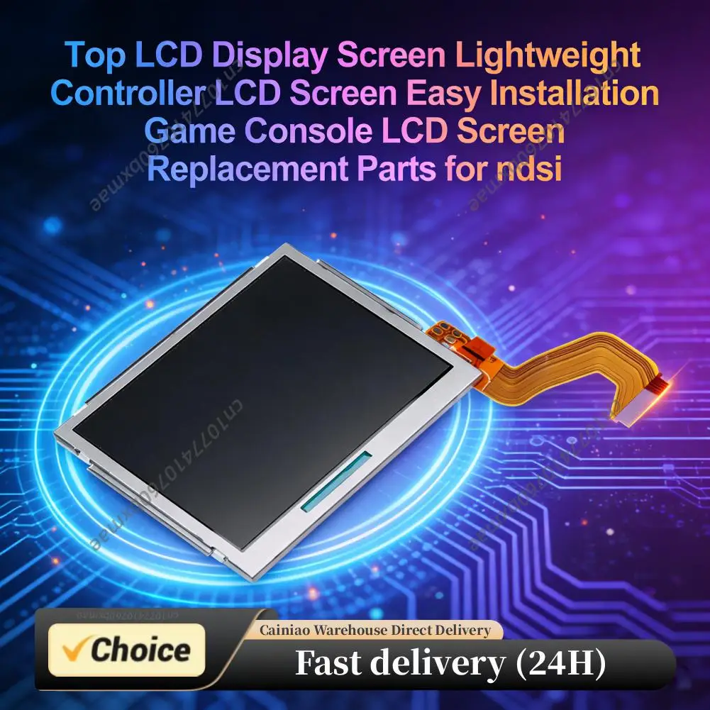 LCD Upper Screen Lightweight Controller LCD Screen Easy Installation Top Upper LCD Screen Replacement Parts for NDSI