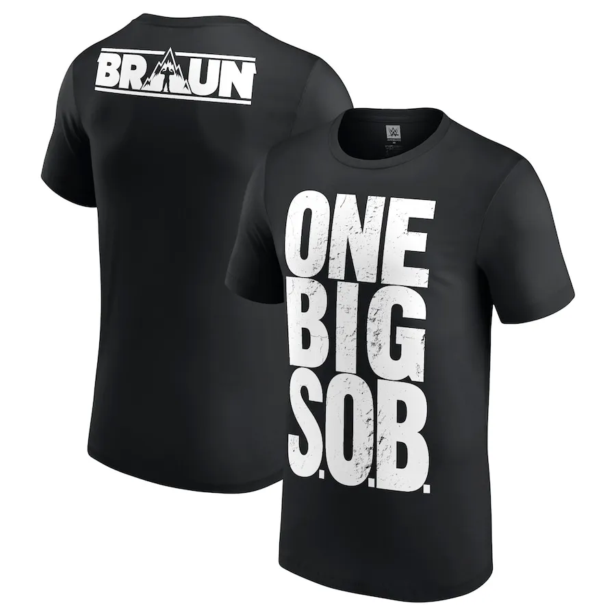 

Мужская черная футболка Braun Strowman One Big SOB