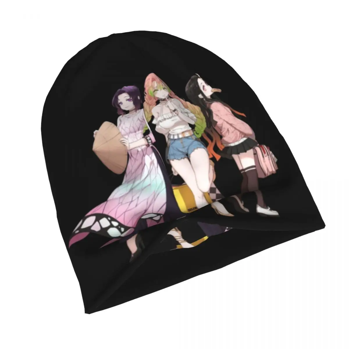 슬레이어 렌더 애니메이션 데몬 슬레이어 스컬리 비니 모자 따뜻한 가을 겨울 야외 모자 니트 보닛 캡 유니섹스 성인용